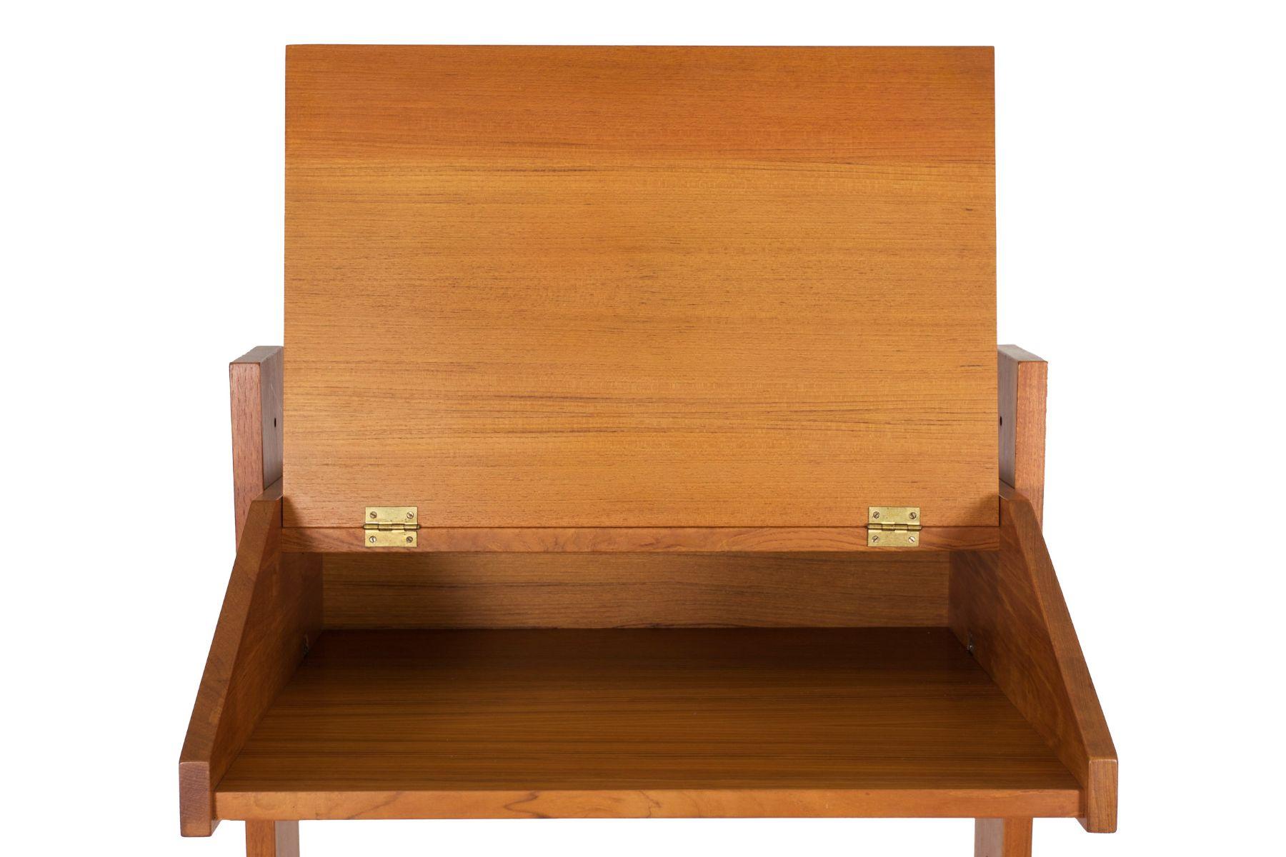 Danish Mid Century Modern Adjustable-Height Teak Desk and Chair circa 1960s 4