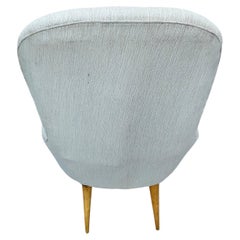 Danish Mid-Century Modern Armchairs, Wood & Upholstered, Pair, 1950s
