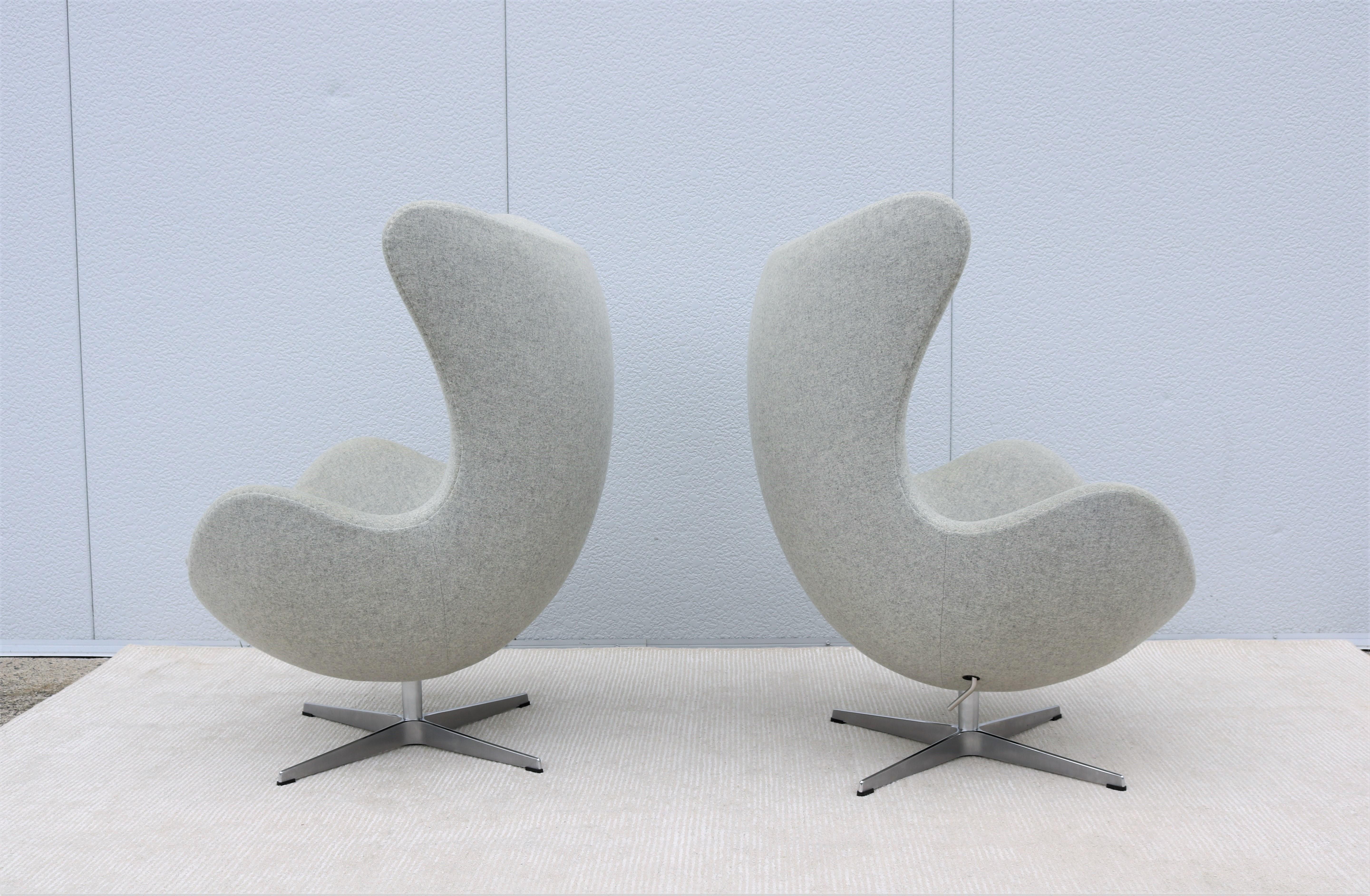 Fauteuil de salon danois moderne du milieu du siècle dernier, Arne Jacobsen pour Fritz Hansen Egg en vente 4