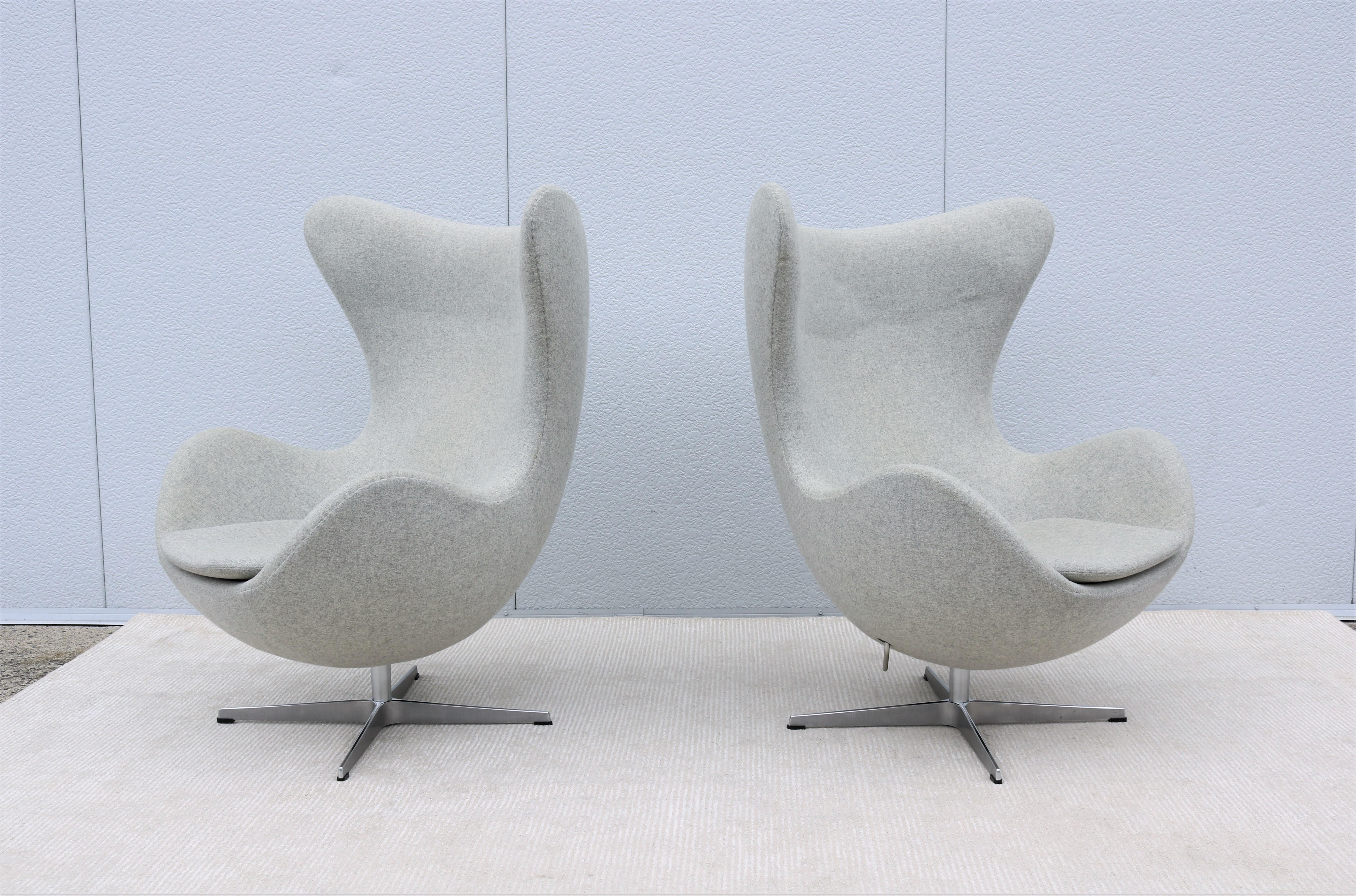 Fauteuil de salon danois moderne du milieu du siècle dernier, Arne Jacobsen pour Fritz Hansen Egg en vente 6