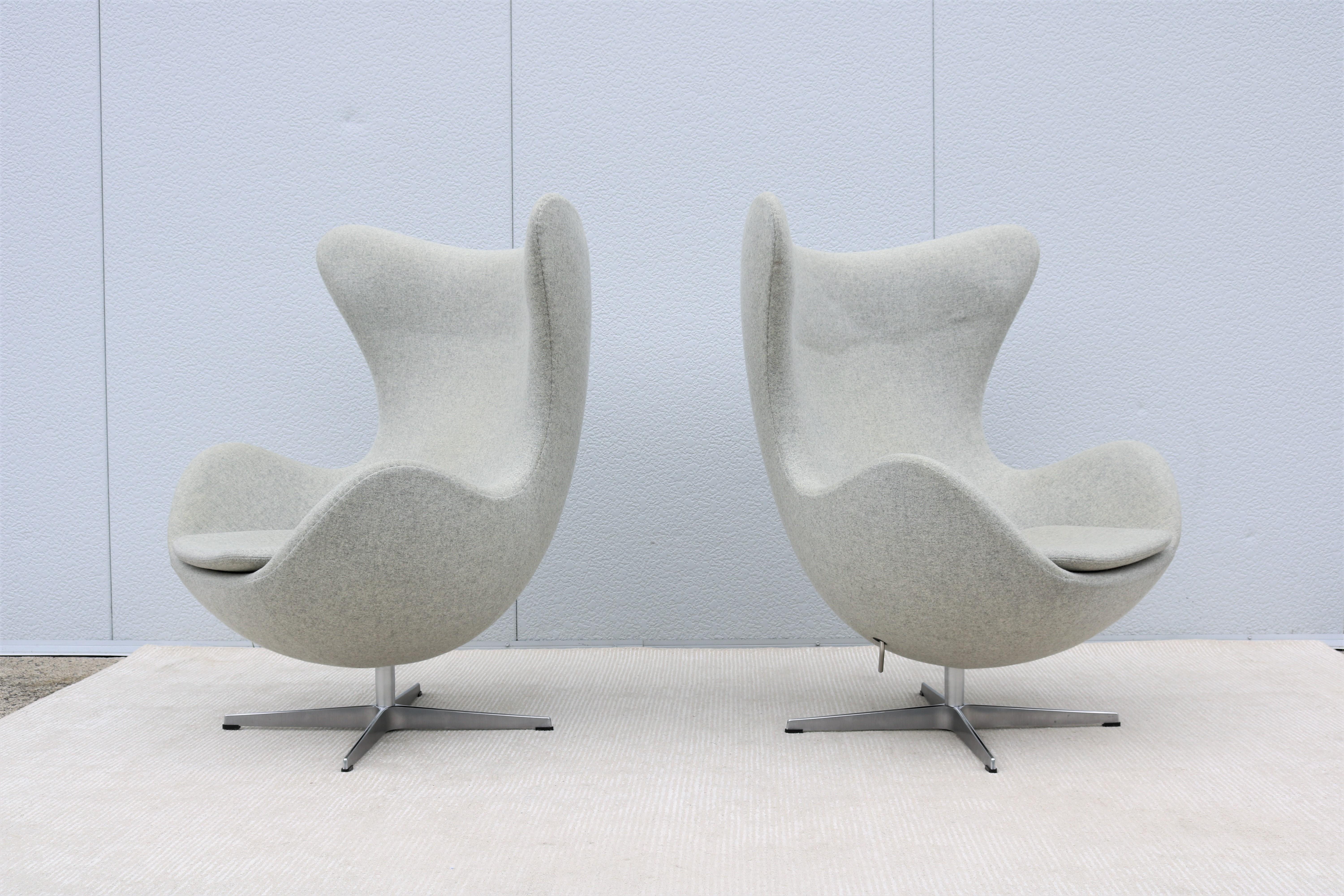 Fauteuil de salon danois moderne du milieu du siècle dernier, Arne Jacobsen pour Fritz Hansen Egg en vente 7