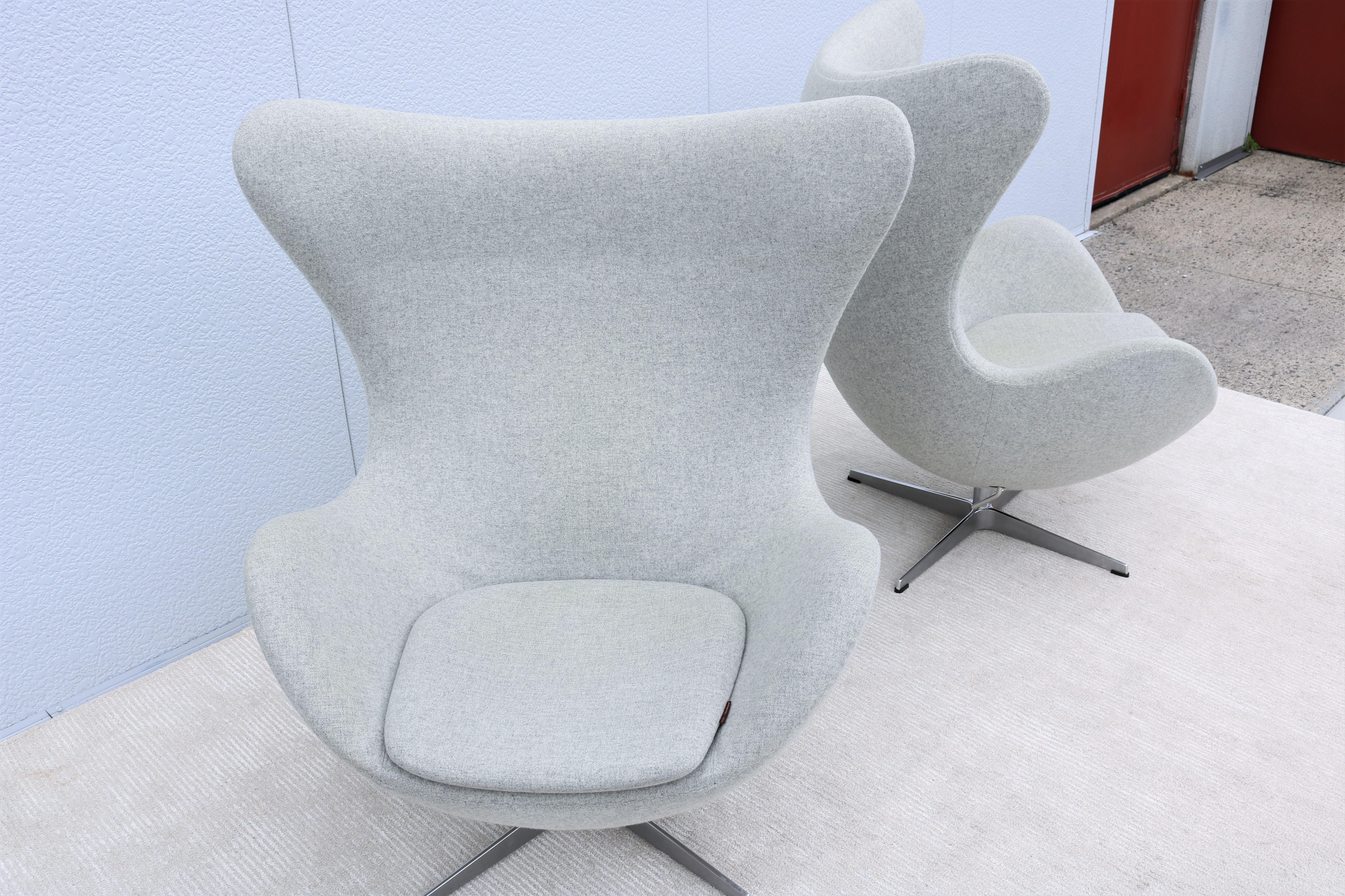 Danish Mid-Century Modern Arne Jacobsen for Fritz Hansen Egg Lounge Chair For Sale 7
