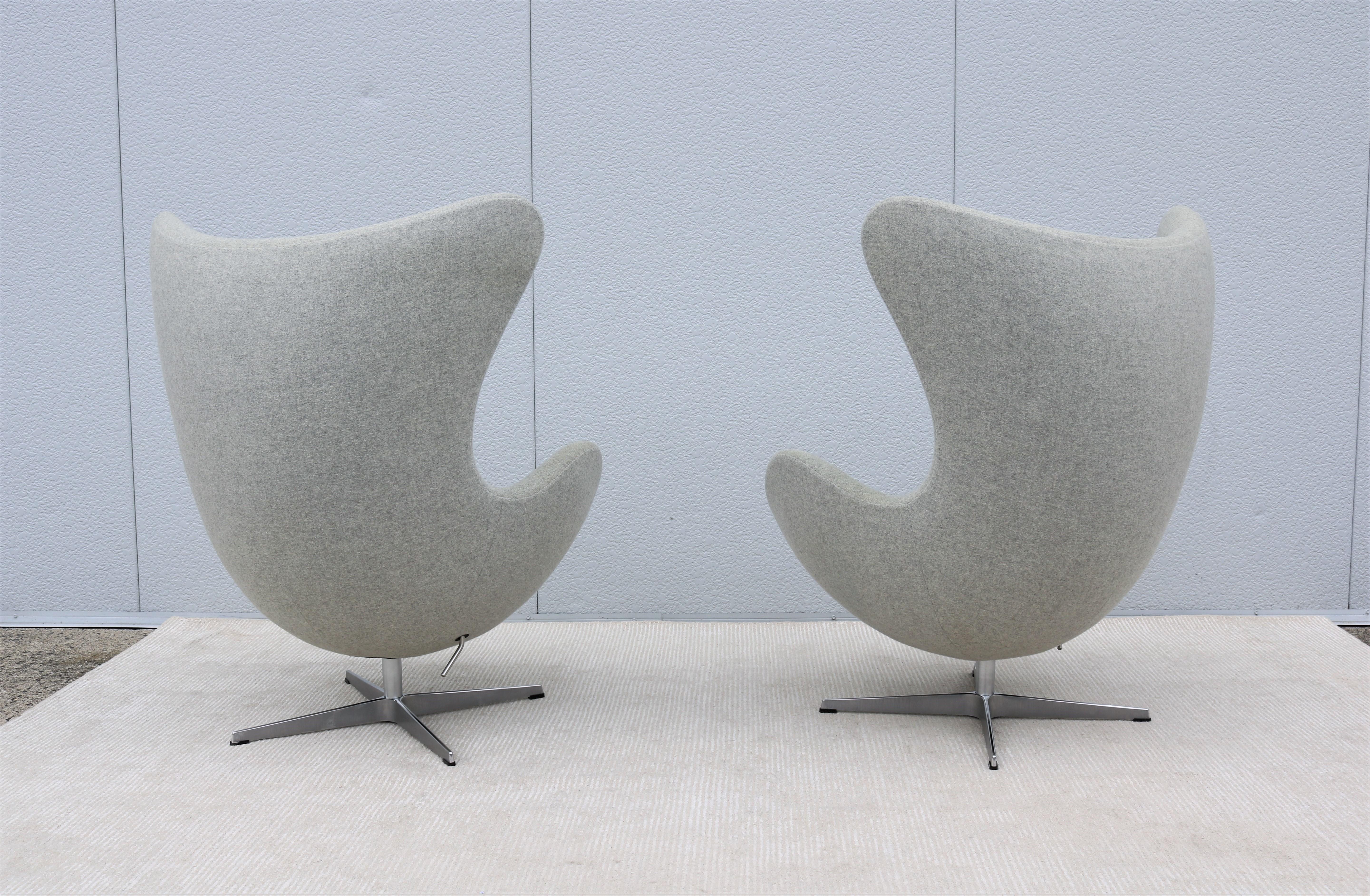 Fauteuil de salon danois moderne du milieu du siècle dernier, Arne Jacobsen pour Fritz Hansen Egg en vente 1