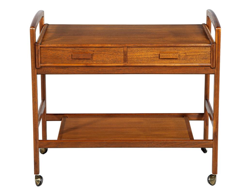 Mid-Century moderno Danish Mid-Century Modern Bar Cart 1960’s by Arrebo Mobler in vendita