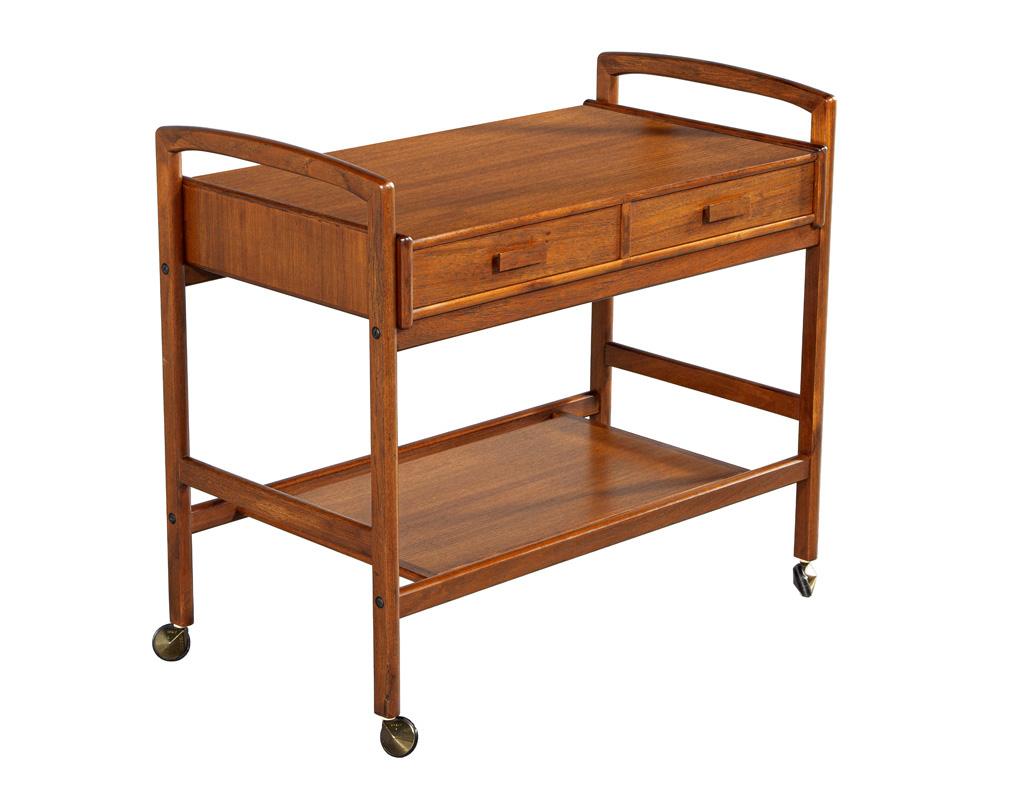 Danese Danish Mid-Century Modern Bar Cart 1960’s by Arrebo Mobler in vendita