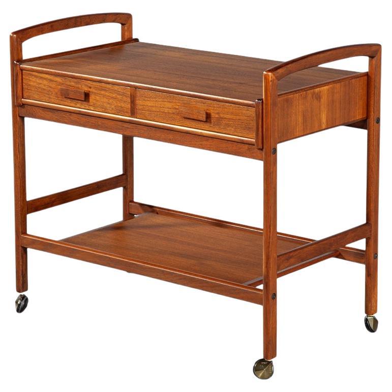 Danish Mid-Century Modern Bar Cart 1960’s by Arrebo Mobler in vendita