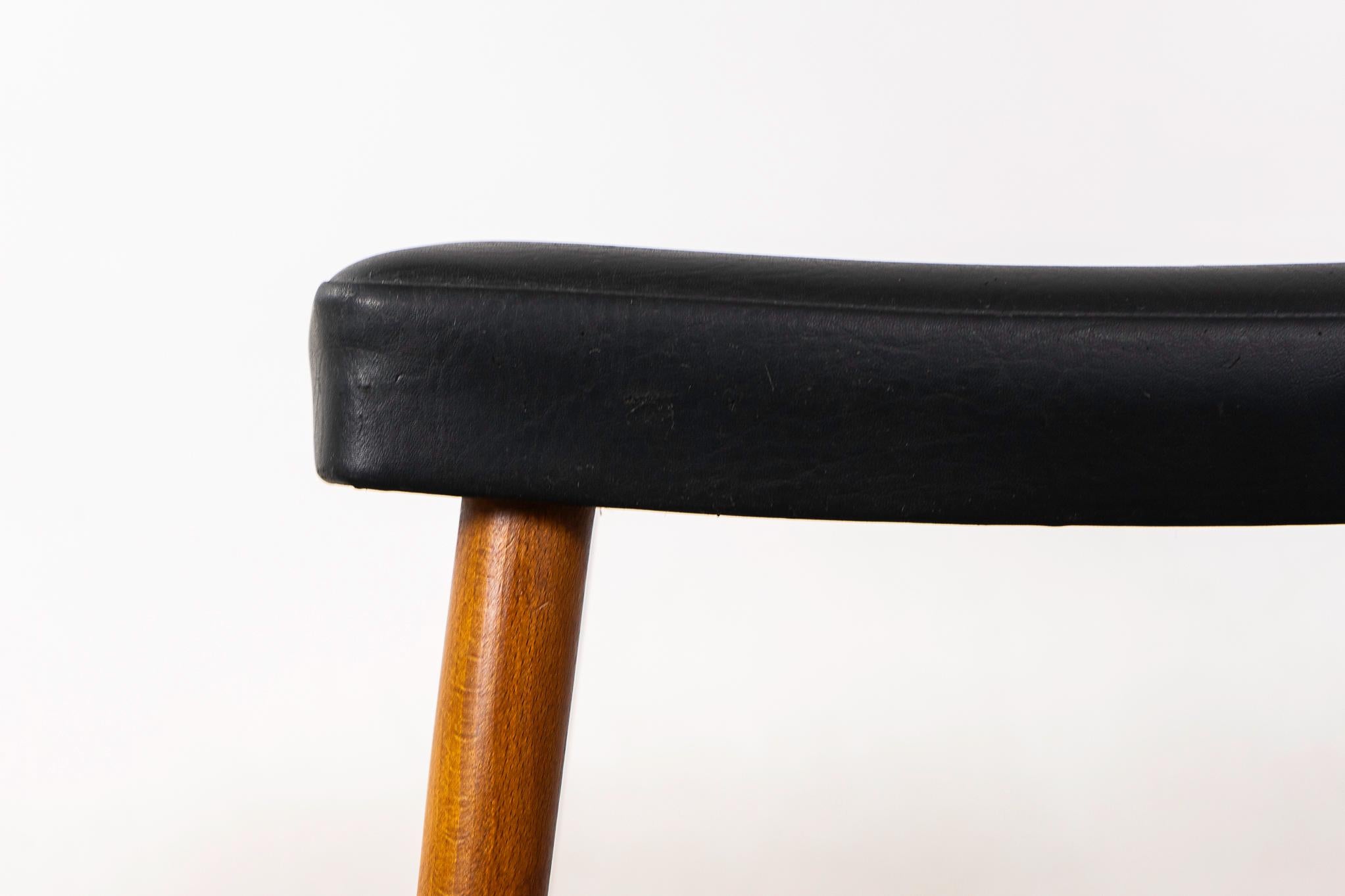 Scandinavian Modern Danish Mid-Century Modern Beech Footstool For Sale
