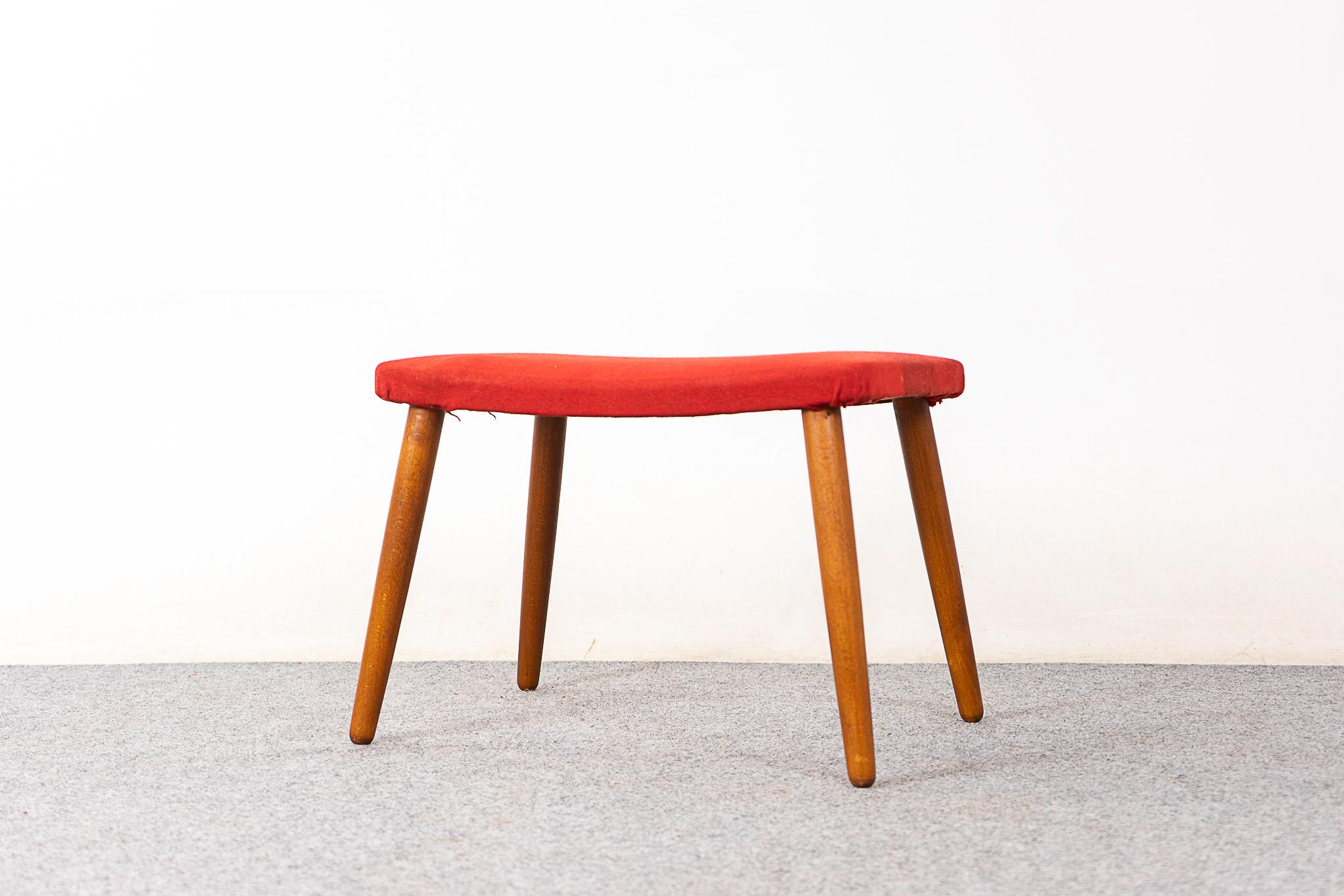 Mid-20th Century Danish Mid-Century Modern Beech Footstool