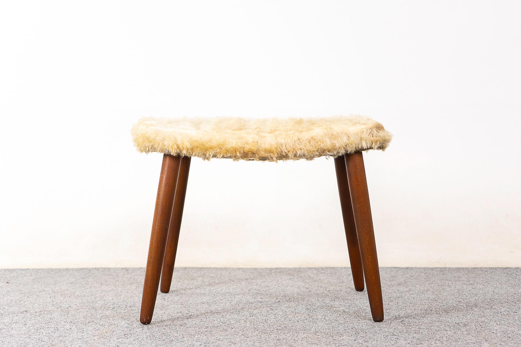 Mid-20th Century Danish Mid-Century Modern Beech Footstool For Sale