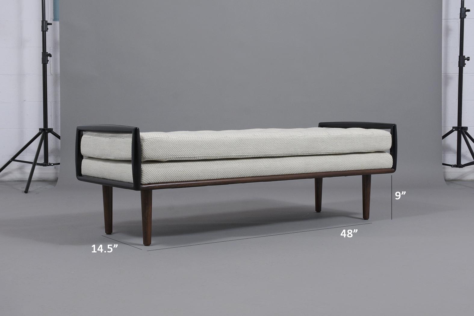 Lacquered Danish Mid-Century Modern Bench