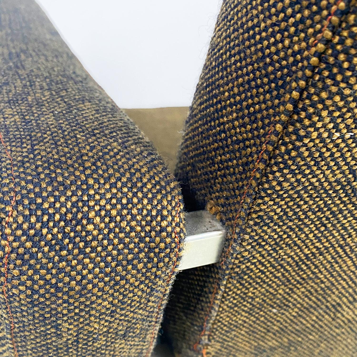 Danish mid-century modern brown fabric steel armchairs Kay Korbing Godtfred 1960 For Sale 5