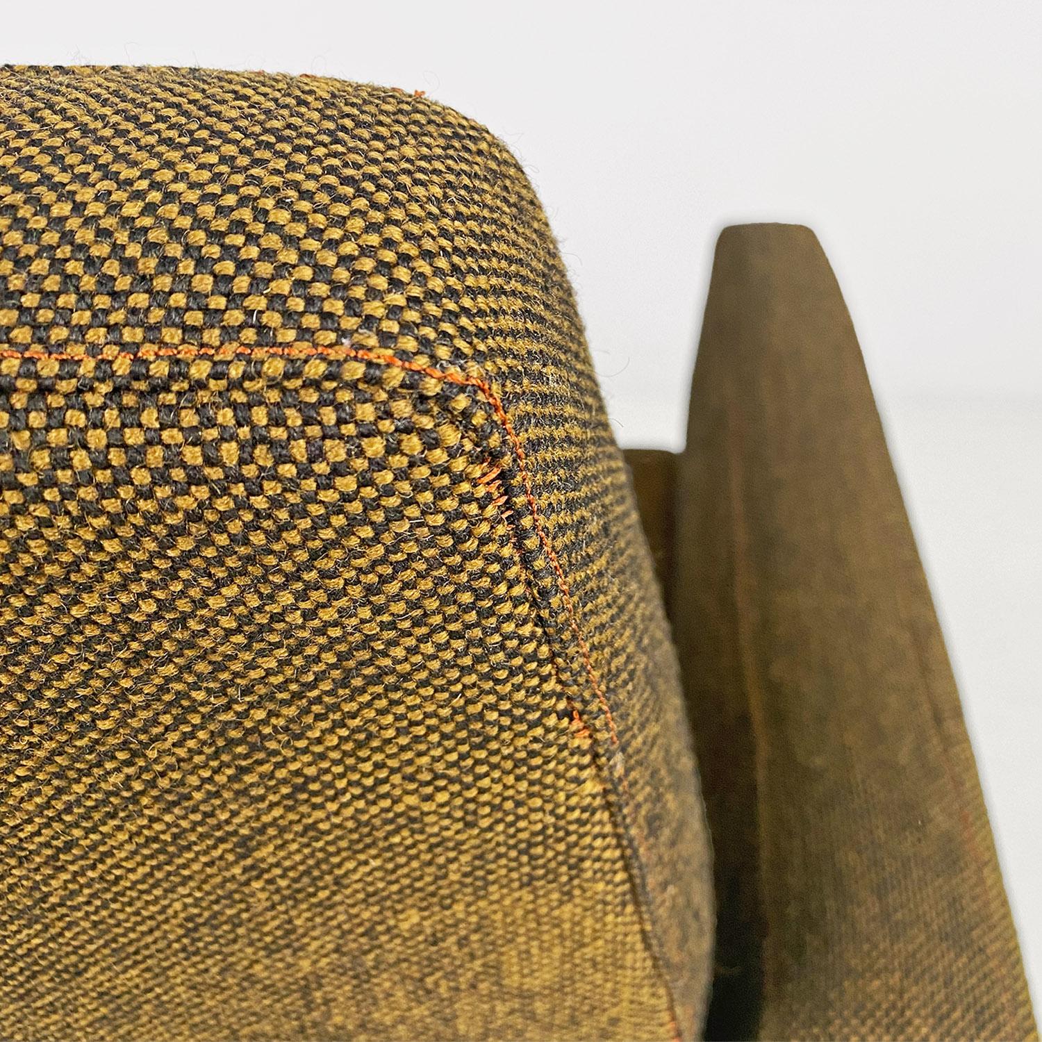 Danish mid-century modern brown fabric steel armchairs Kay Korbing Godtfred 1960 For Sale 8