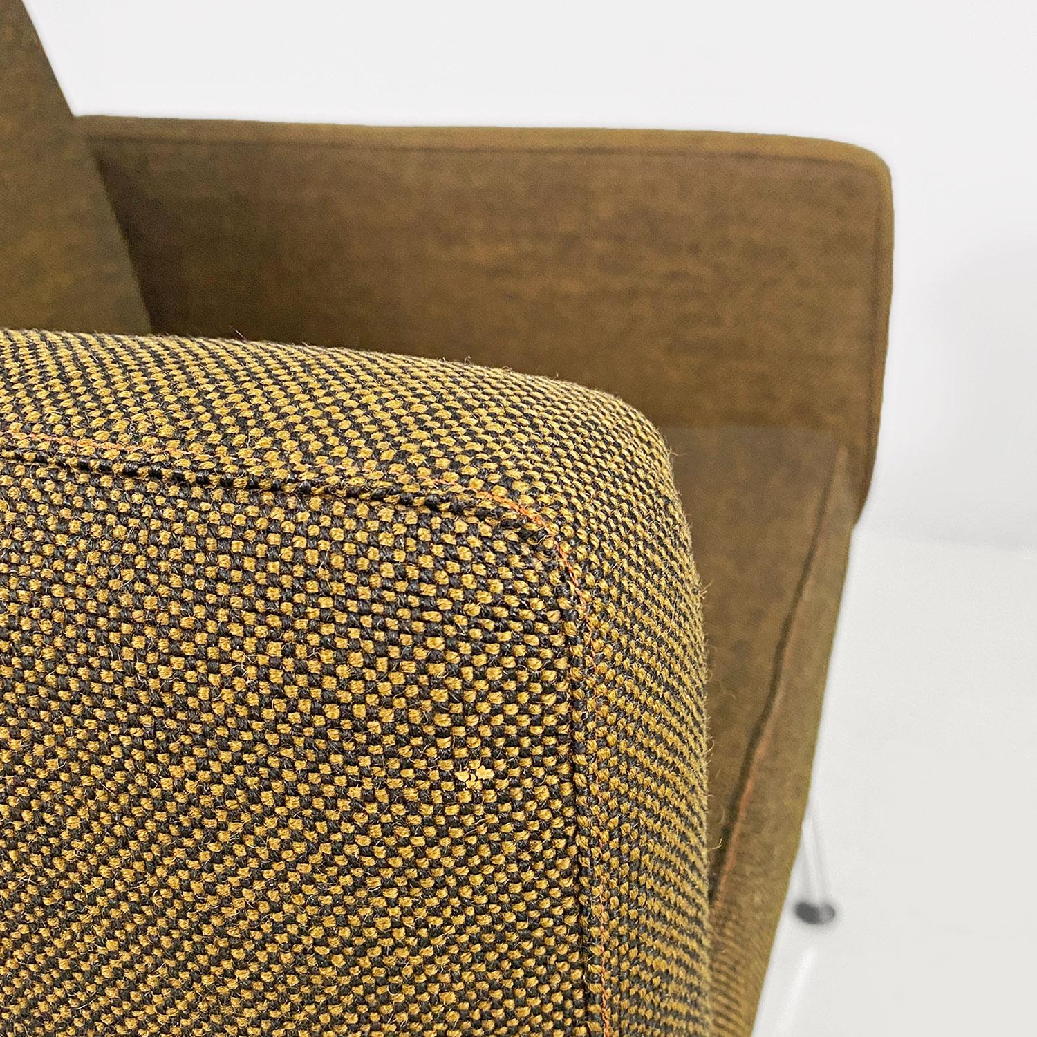Danish mid-century modern brown fabric steel armchairs Kay Korbing Godtfred 1960 For Sale 9