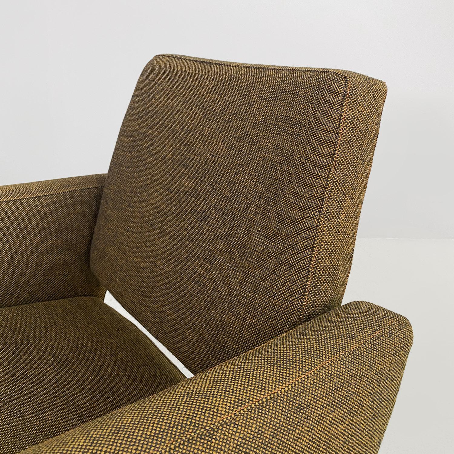 Danish mid-century modern brown fabric steel armchairs Kay Korbing Godtfred 1960 For Sale 10