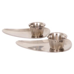 Danish Mid-Century Modern Candle Holders, a Pair