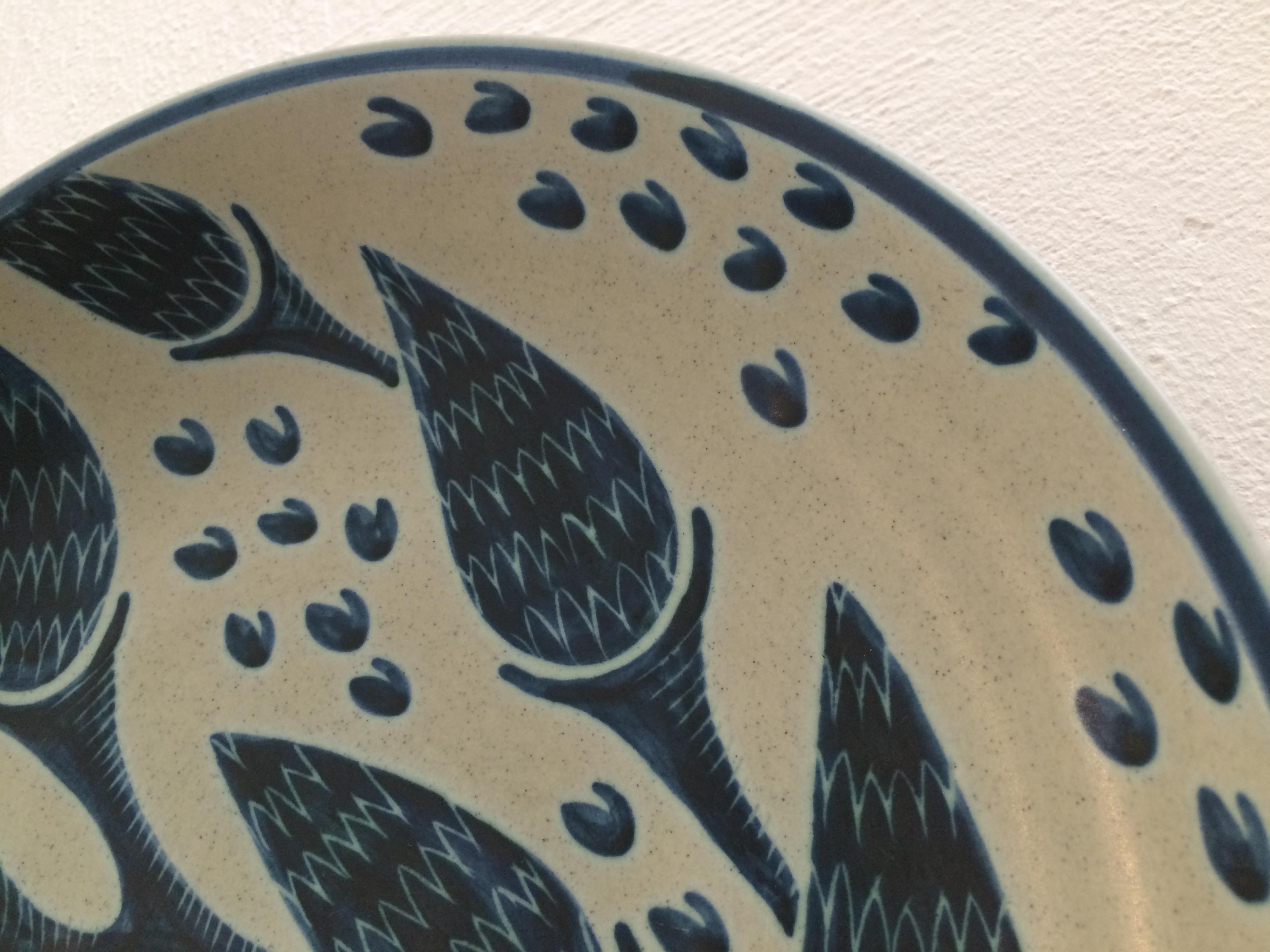 Danish Mid-Century Modern Ceramic Wall Plate by Soholm In Excellent Condition In Utrecht, NL