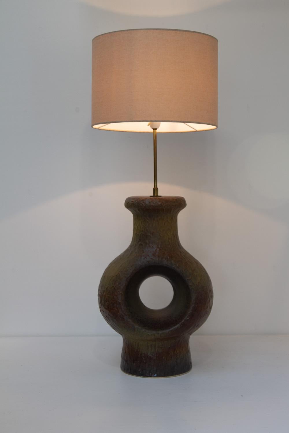 Lampadaire circulaire danois en grès datant du milieu du siècle dernier, années 1960. en vente 5