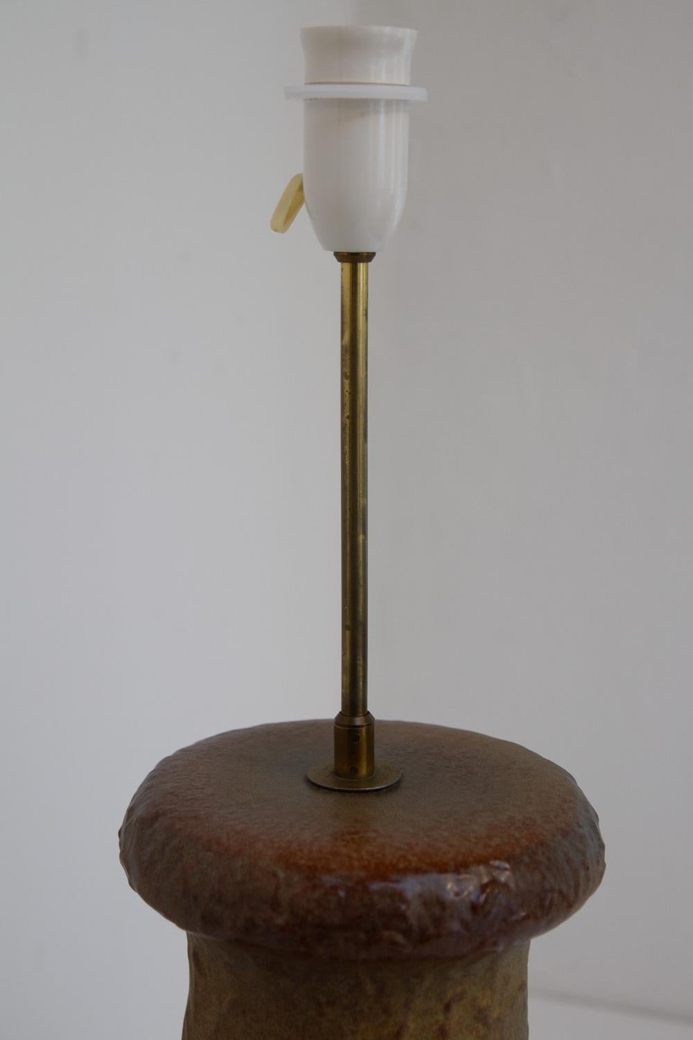 Mid-Century Modern Lampadaire circulaire danois en grès datant du milieu du siècle dernier, années 1960. en vente