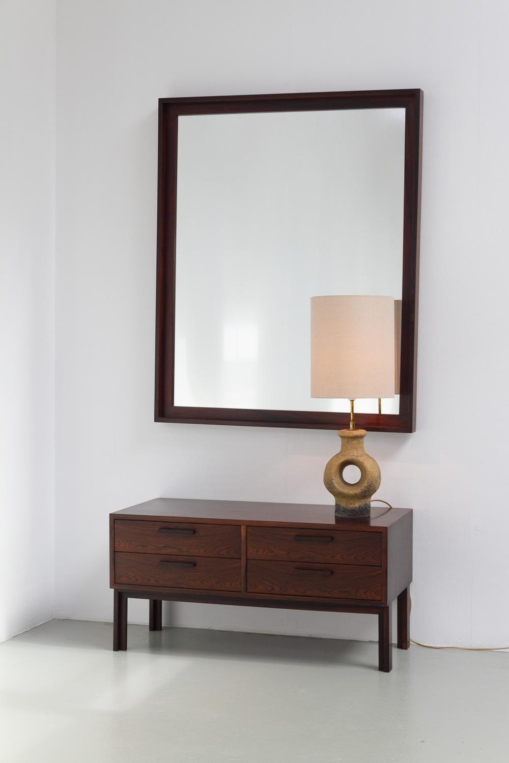 Danish Mid-Century Modern Circular Stoneware Table Lamp, 1960s. For Sale 11