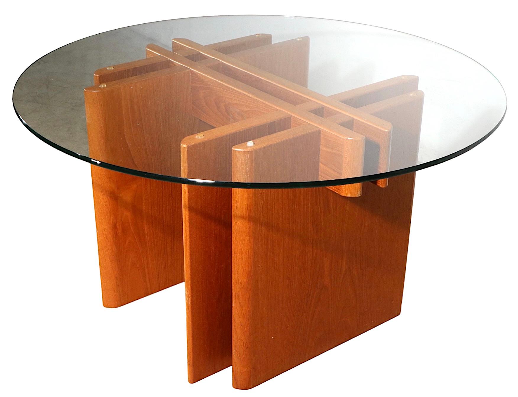 Glass Danish Mid-Century Modern Coffee Table by Gustav Gaarde for Trakanten