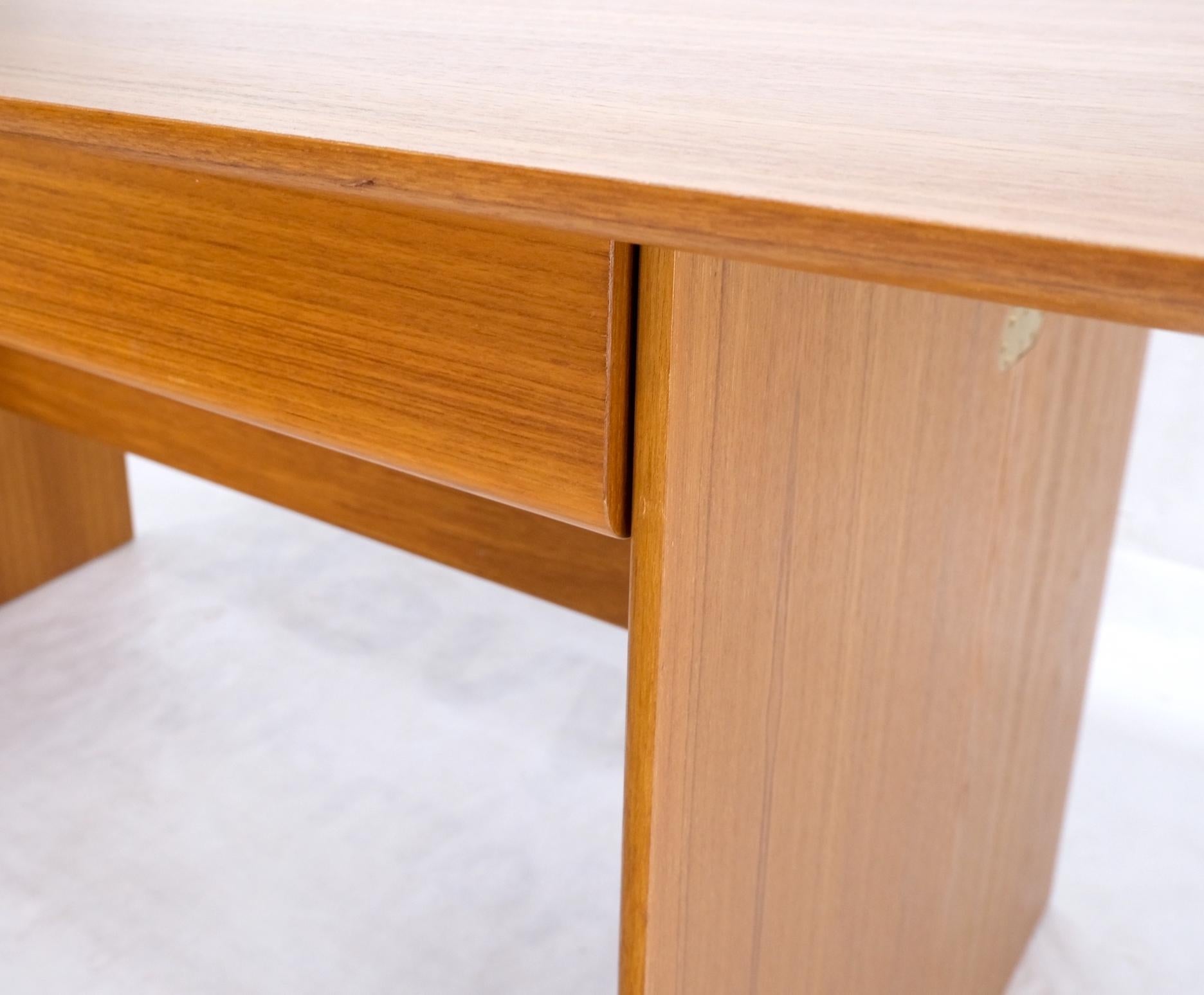 Lacquered Danish Mid-Century Modern Convertible Fold Out Console Dining Table 1 Drawer For Sale