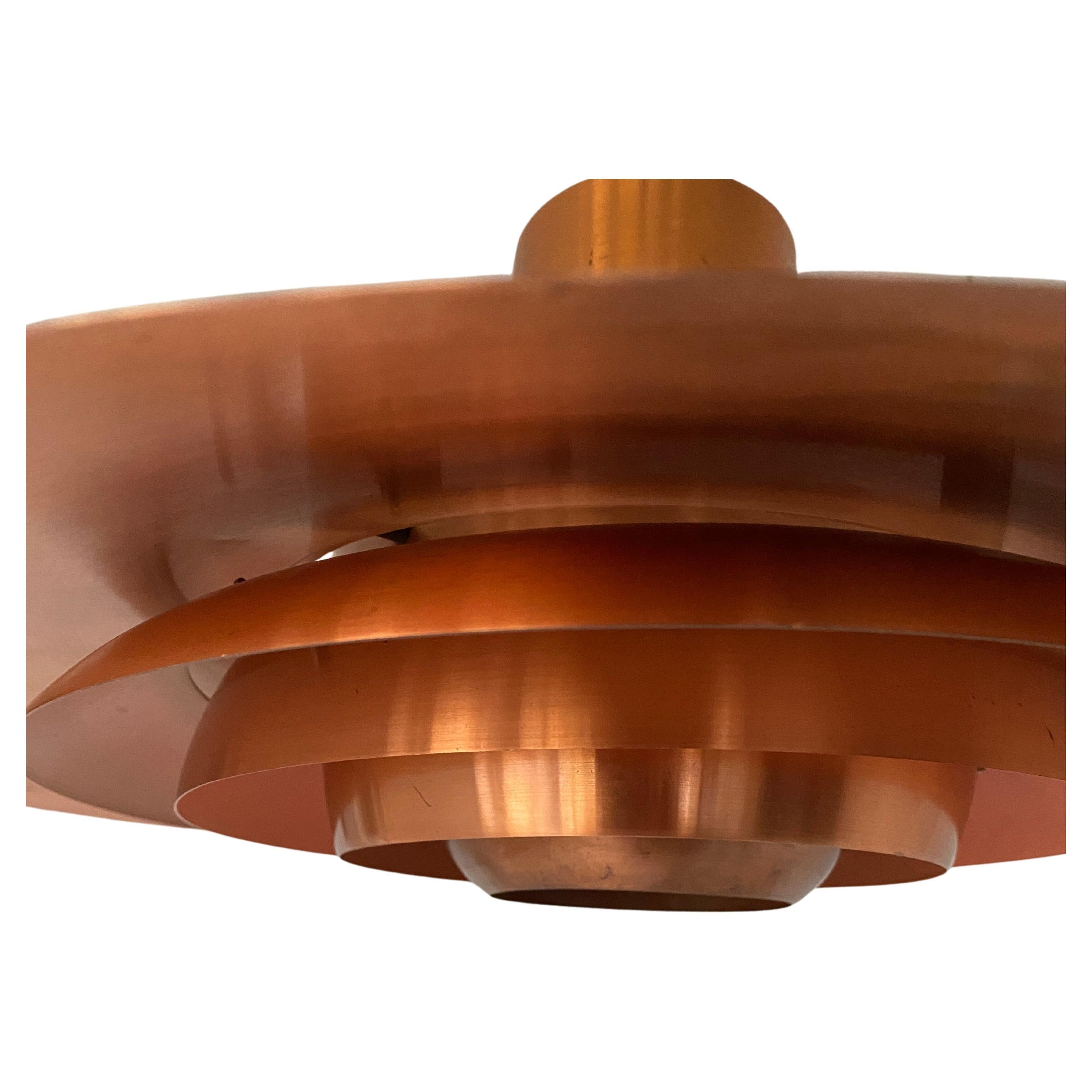Danish Mid-Century Modern Copper Pendant, Preben Fabricius & Jørgen Kastholm For Sale 2