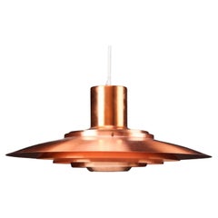 Retro Danish Mid-Century Modern Copper Pendant, Preben Fabricius & Jørgen Kastholm