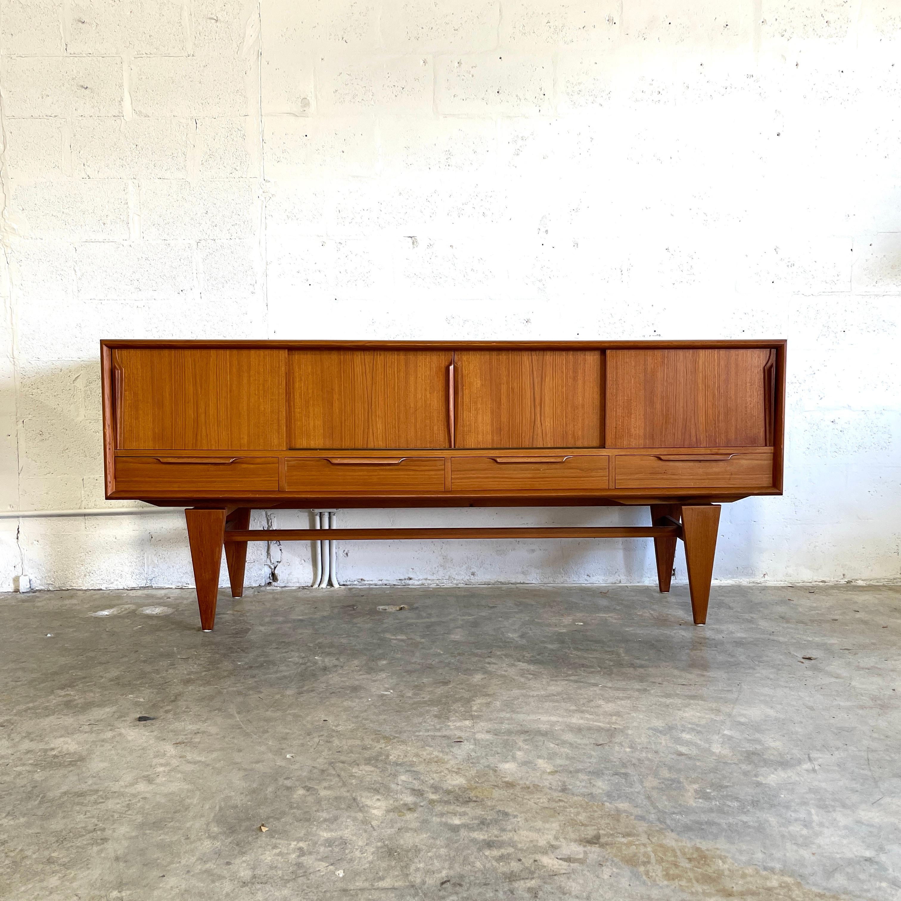 Wood Danish Mid Century Modern Credenza or Console Illum Wikkelso