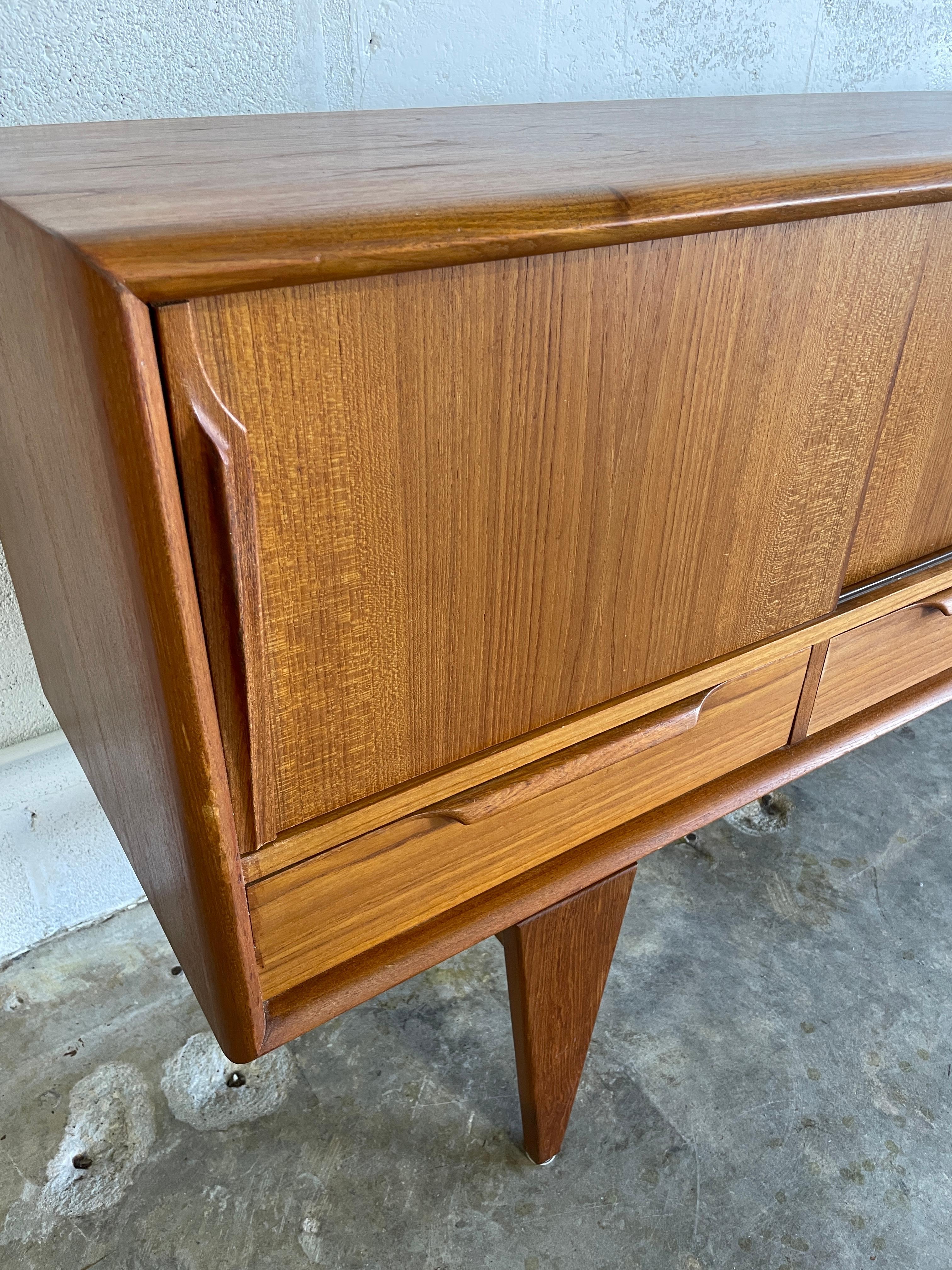 Danish Mid Century Modern Credenza or Console Illum Wikkelso 1