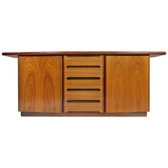 Danish Mid-Century Modern Credenza Sideboard Cabinet by Skovby
