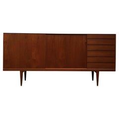 Danish Mid-Century Modern Design Teak Credenza by Henry Rosengren Hansen