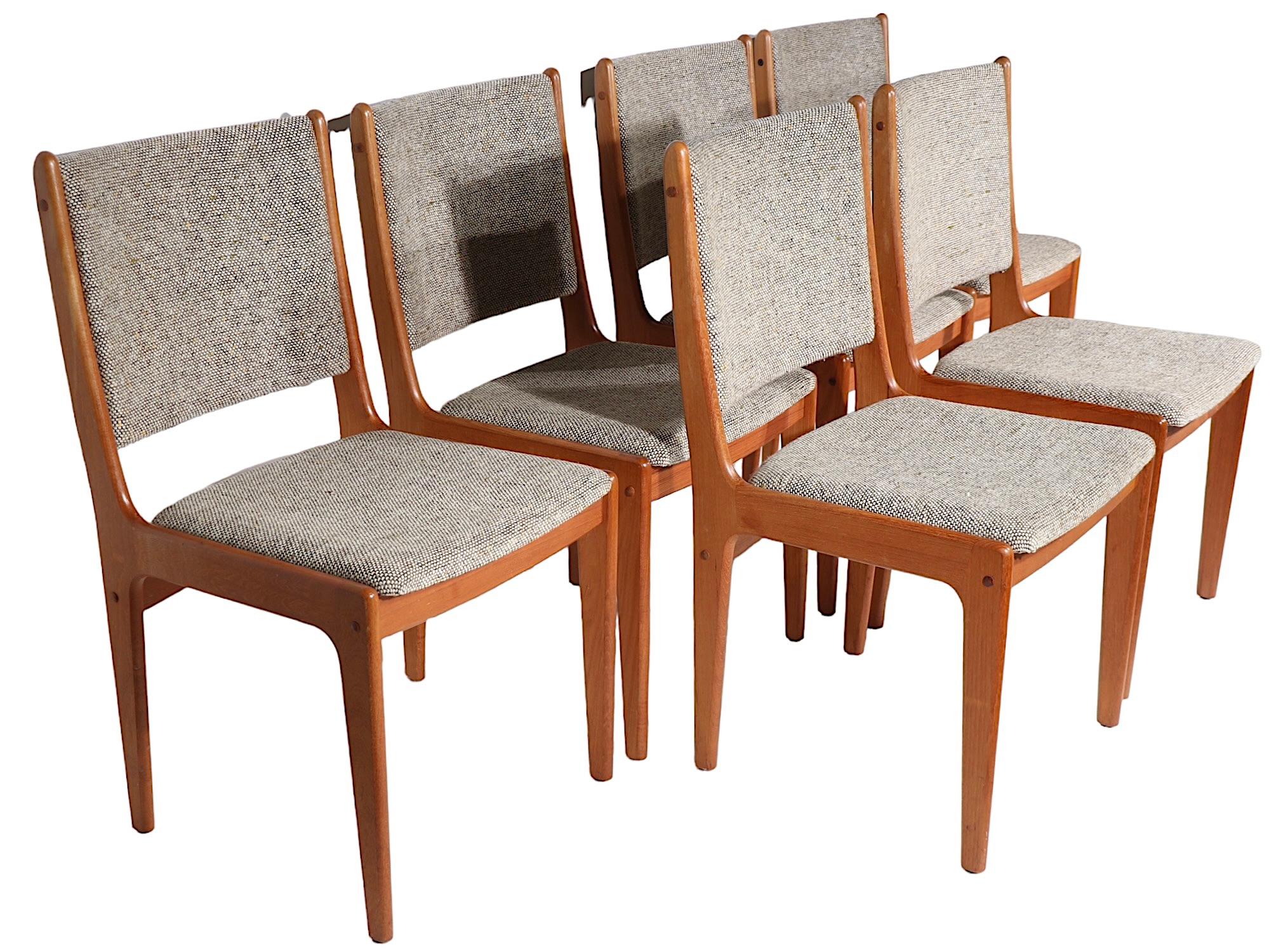 Danish Mid Century Modern Dining Chairs by Johannes Andersen for Uldum Mobler  For Sale 6