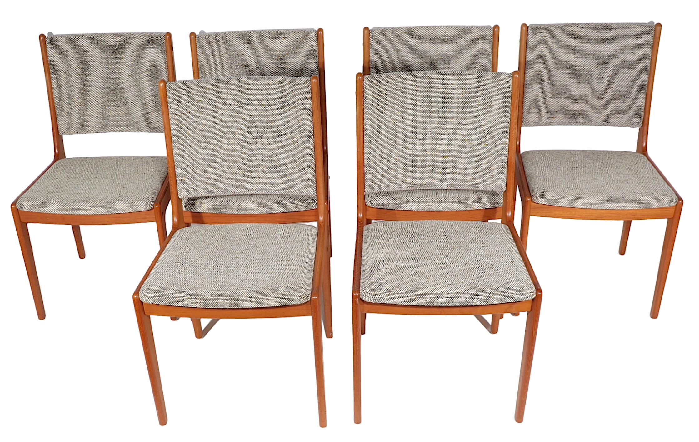 Danish Mid Century Modern Dining Chairs by Johannes Andersen for Uldum Mobler  For Sale 7