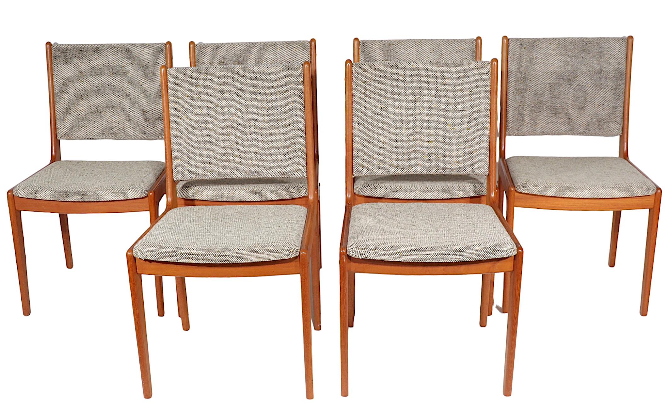 Danish Mid Century Modern Dining Chairs by Johannes Andersen for Uldum Mobler  For Sale 8
