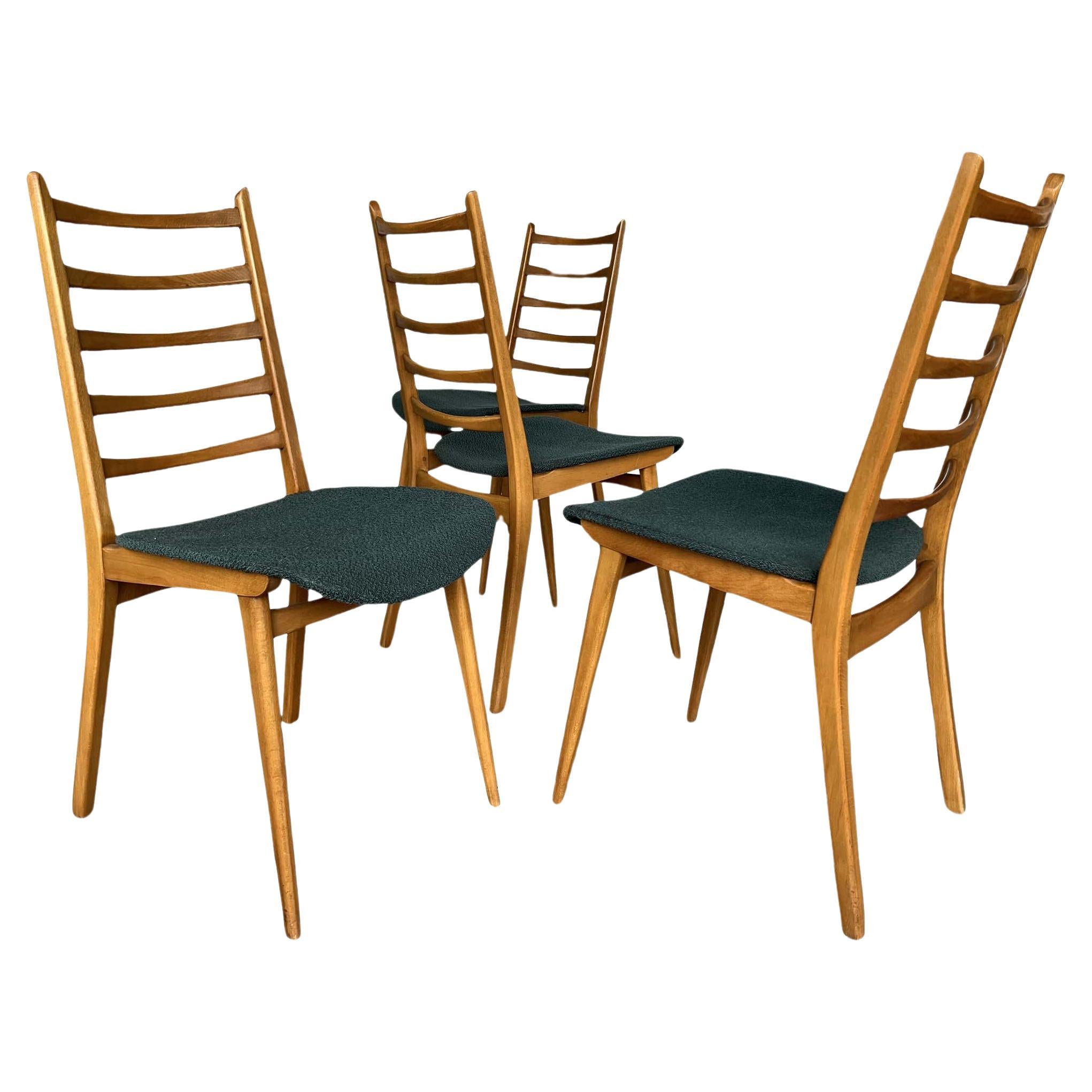 Danish Mid Century Modern Dining Chairs Styled After Kai Kristiansen - Set of 4