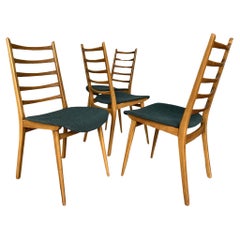 Antique Danish Mid Century Modern Dining Chairs Styled After Kai Kristiansen - Set of 4