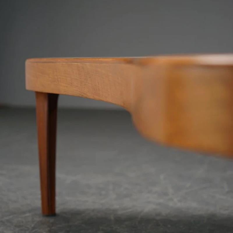 Danish Mid-Century Modern Elliptical Coffee Table 3