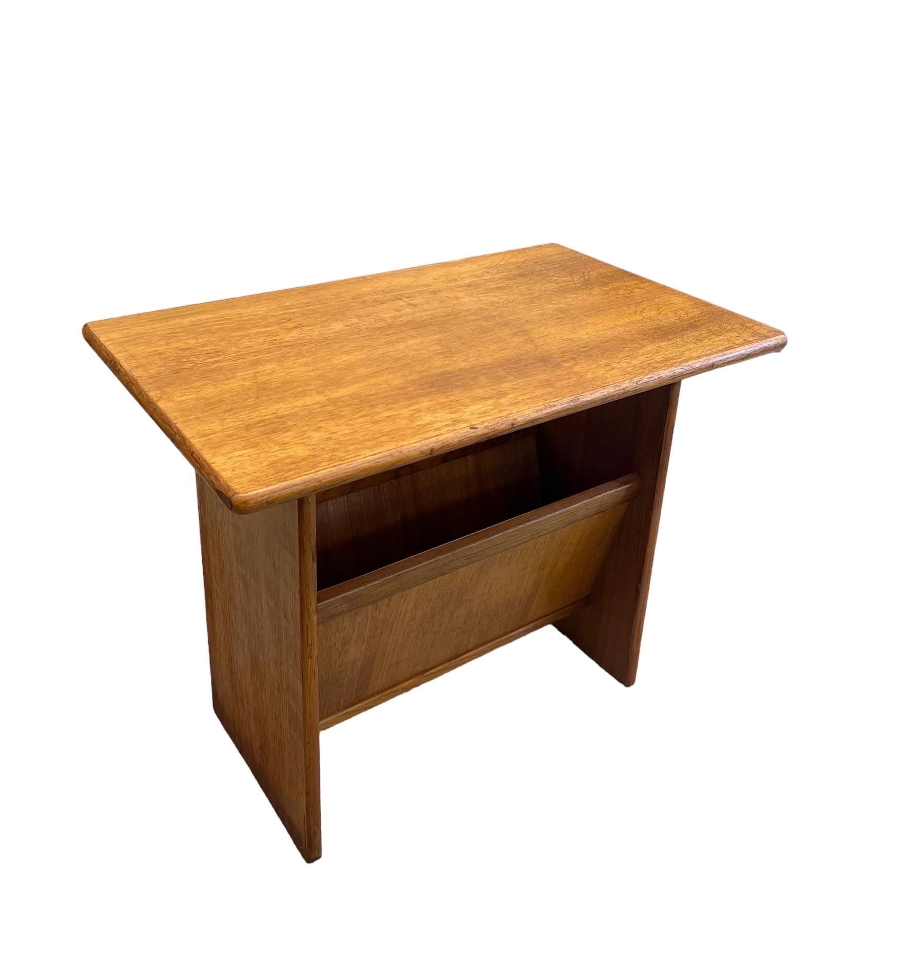 Danish Mid-Century Modern End Table with Magazine Rack

Dimensions. 25 W ; 15 D ; 20H.