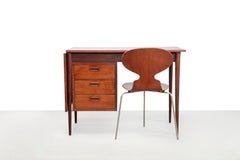 Danish Mid-Century Modern Expandable Drop-Leaf Desk in Teak