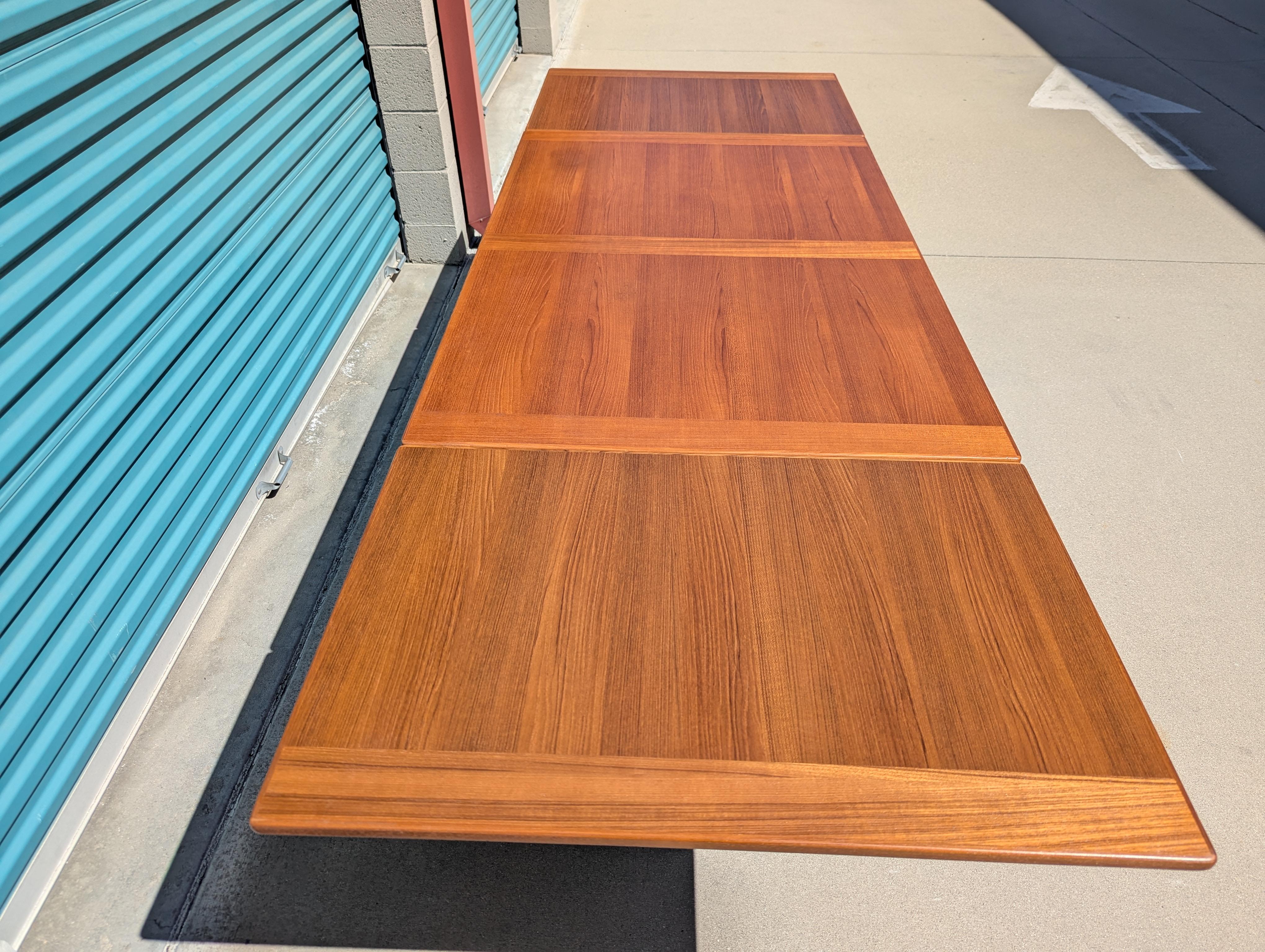 Dänischer ausziehbarer Esstisch aus Teakholz von Dyrlund, Mid-Century Modern, ca. 1960er Jahre 7