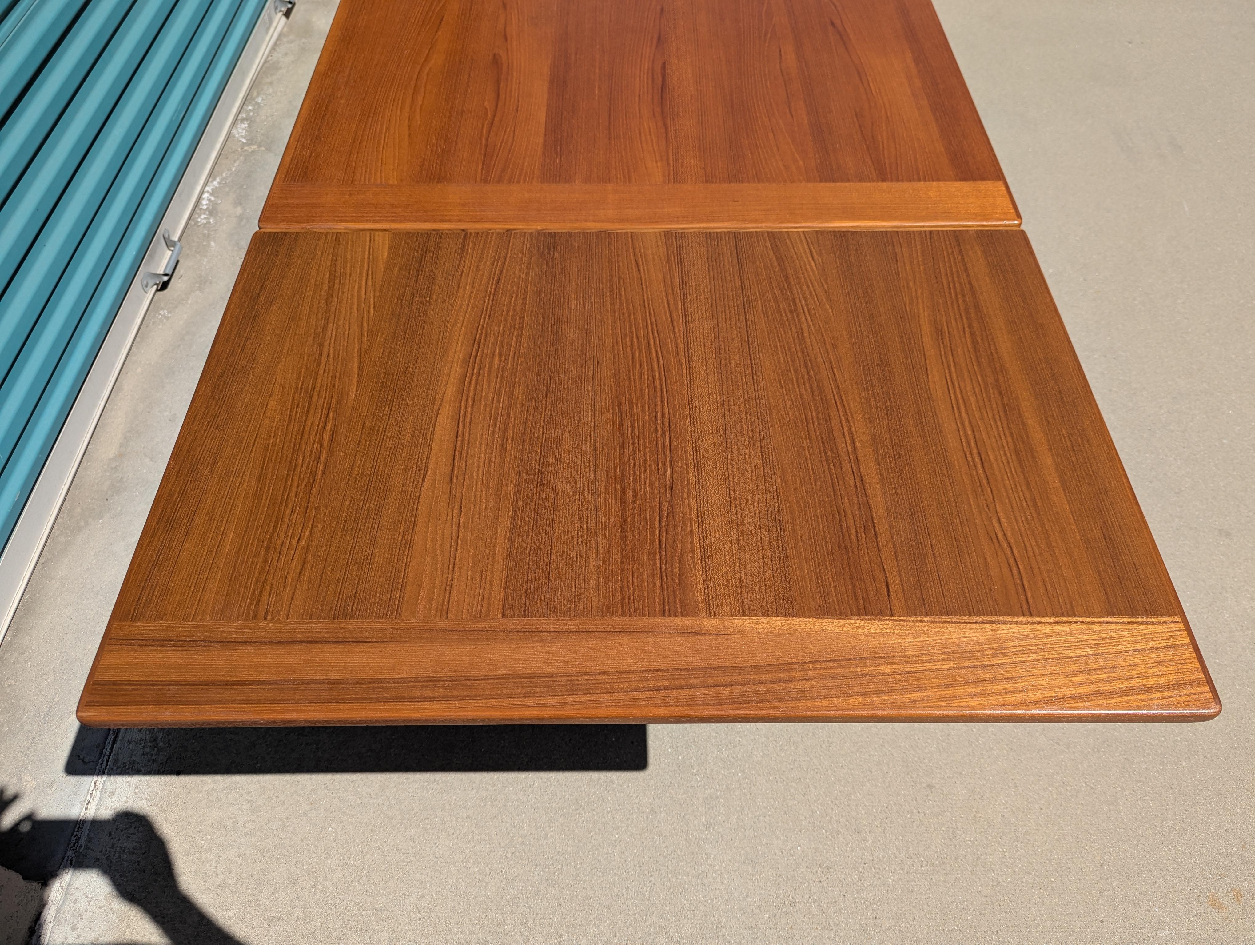 Dänischer ausziehbarer Esstisch aus Teakholz von Dyrlund, Mid-Century Modern, ca. 1960er Jahre 8
