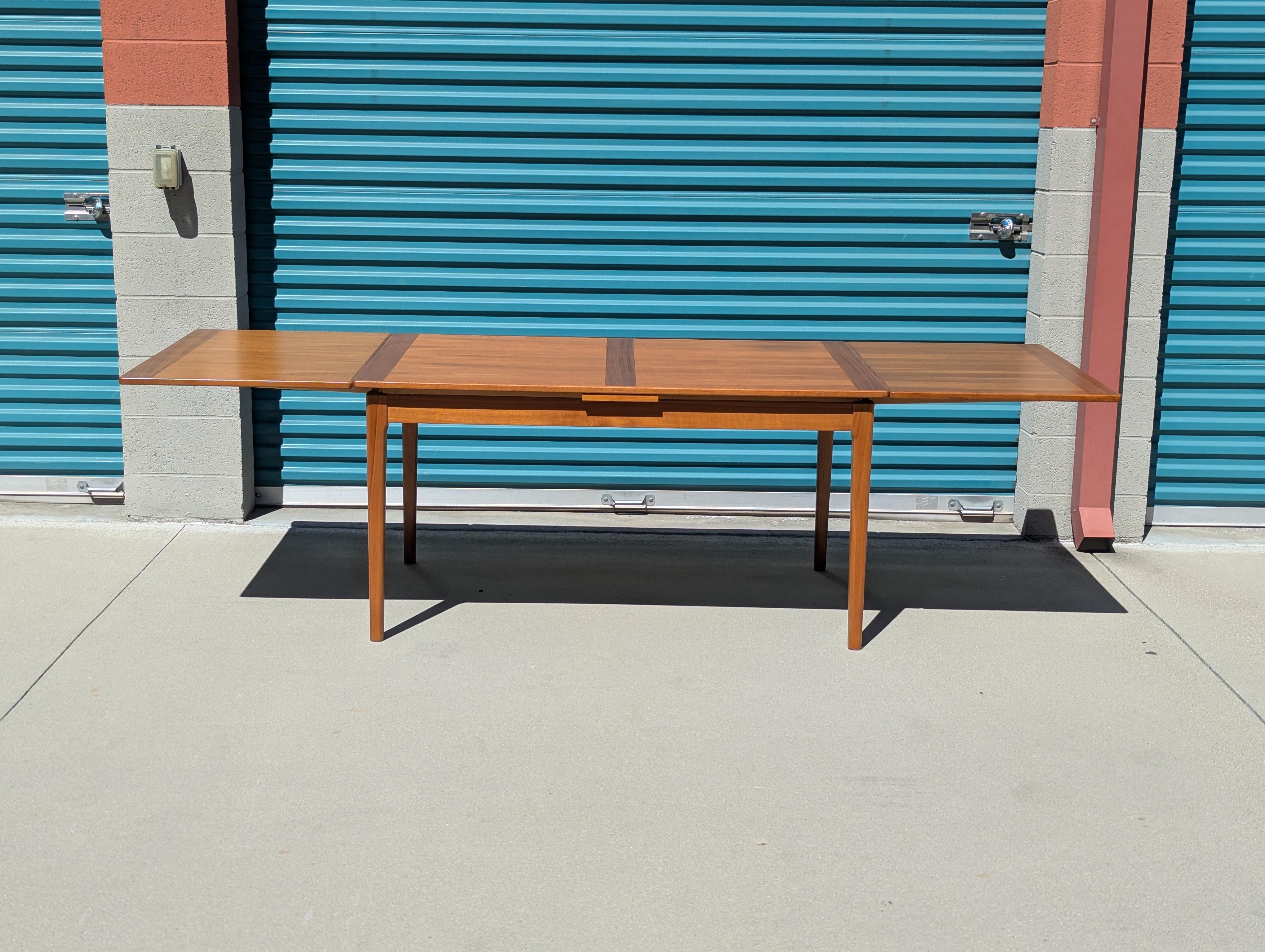 Dänischer ausziehbarer Esstisch aus Teakholz von Dyrlund, Mid-Century Modern, ca. 1960er Jahre 4