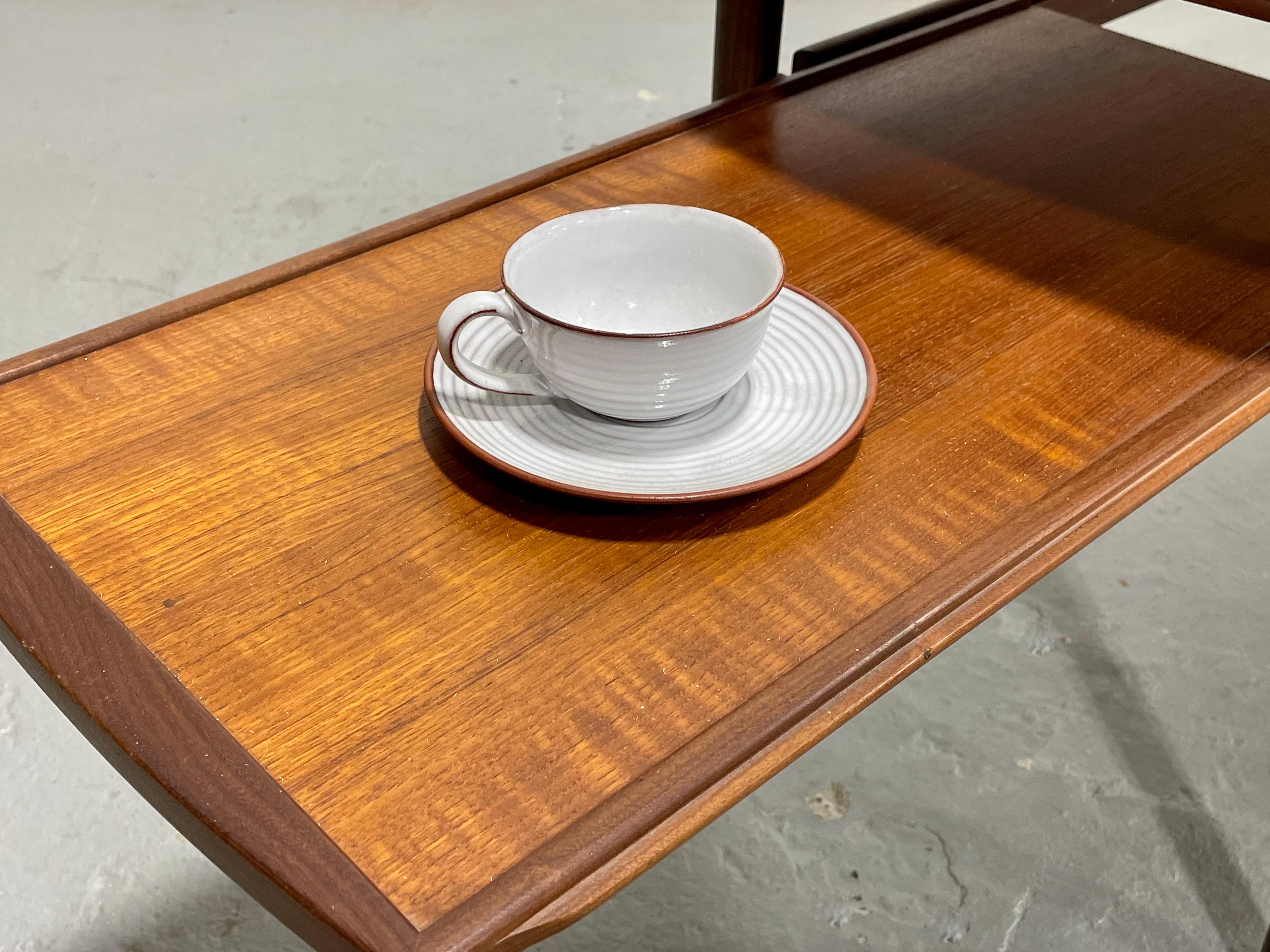 Danish Mid Century MODERN Expanding Teak COFFEE TABLE by Bramin, c. 1960s For Sale 7