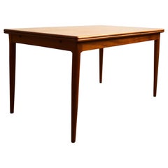 Danish Mid-Century Modern Extendable Teak Dining Table, 1950s