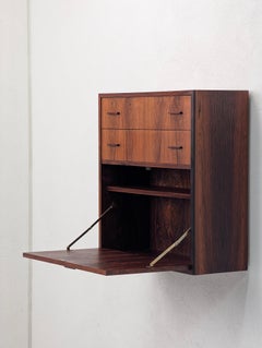 Danish Mid-Century Modern Floating Cabinet in Book-Matched Rosewood, c.1960s