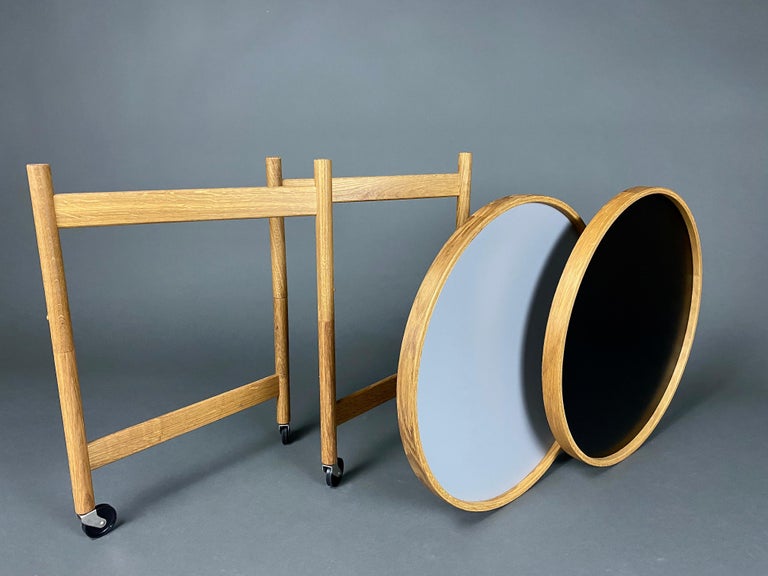 Danish Mid-Century Modern Foldable Serving Trolley For Sale at 1stDibs