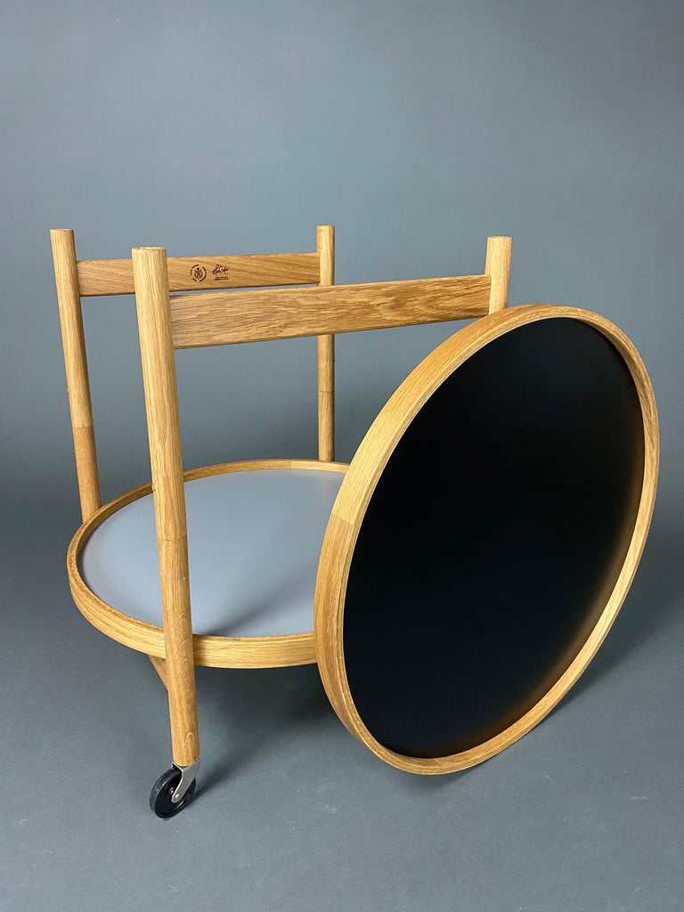 Danish Mid-Century Modern Foldable Serving Trolley For Sale at 1stDibs