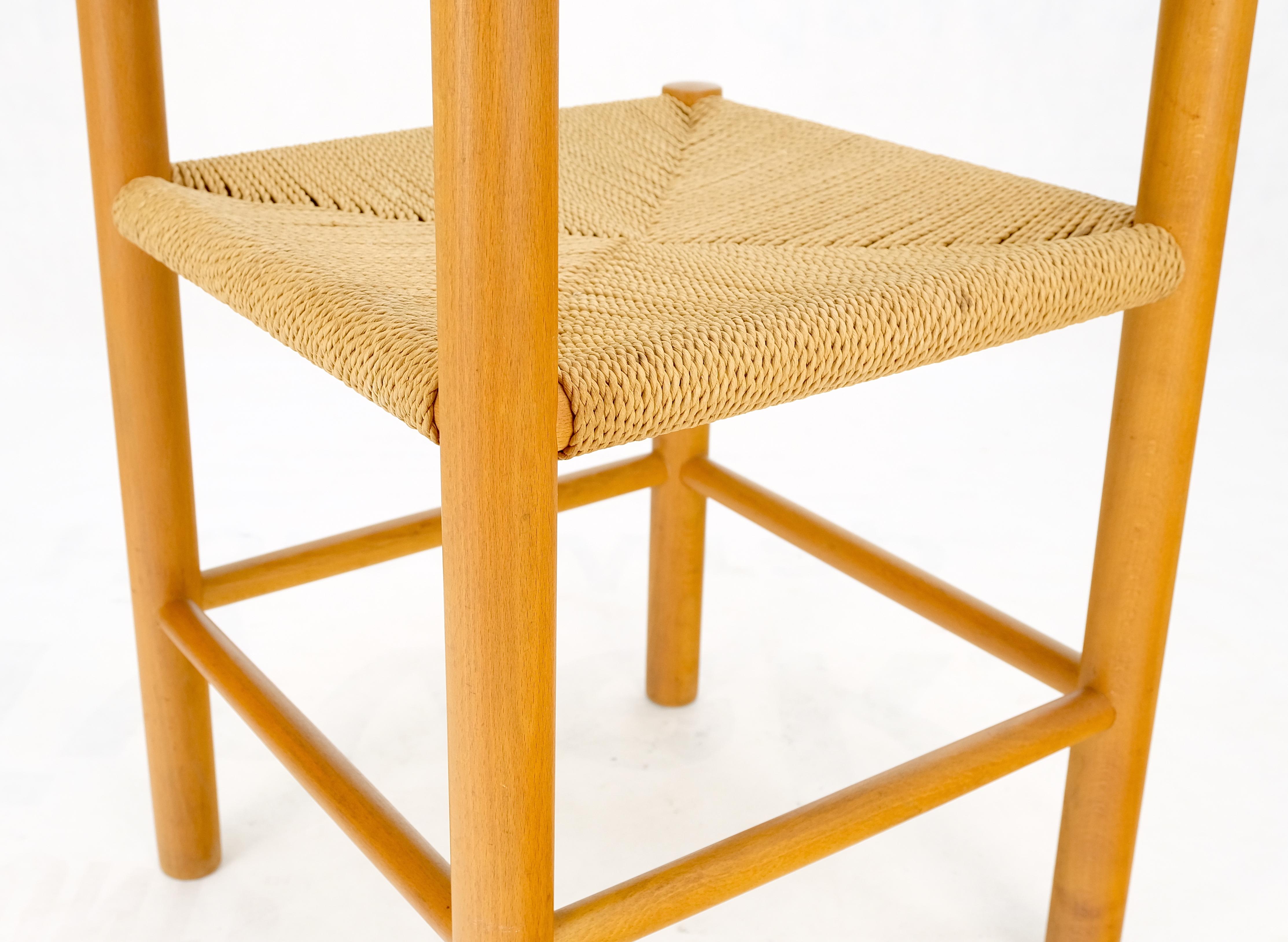 Danish Mid-Century Modern Fritz Hansen Rush Seat Bent Wood Corner Chair MINT! For Sale 4