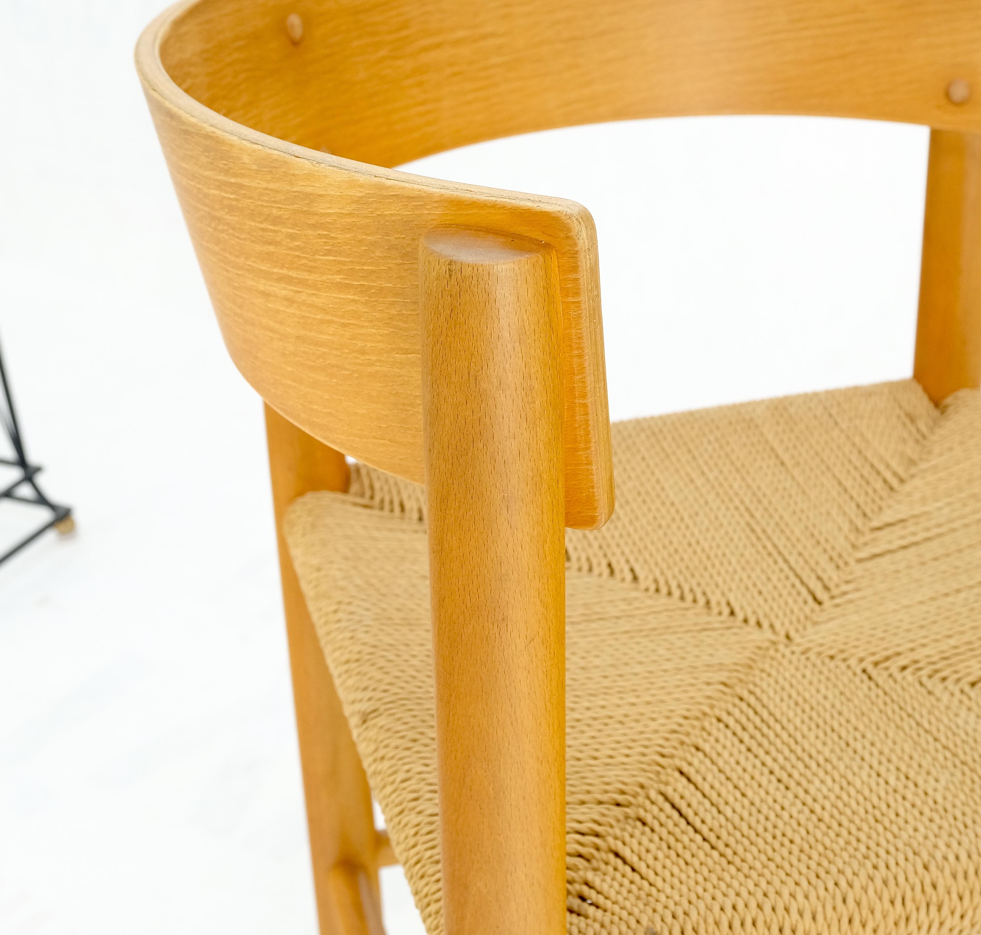 Danish Mid-Century Modern Fritz Hansen Rush Seat Bent Wood Corner Chair MINT! For Sale 6
