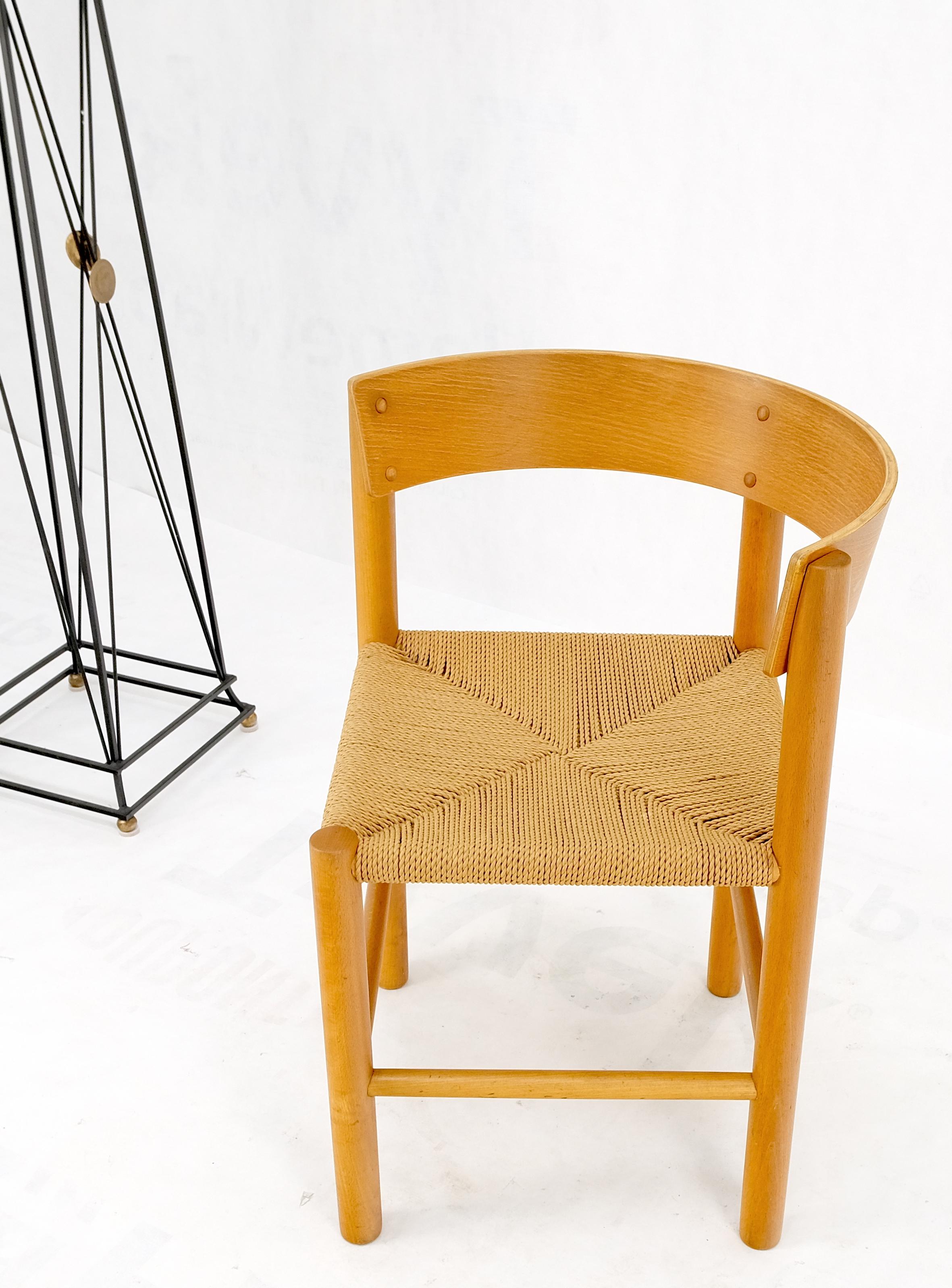 Danish Mid-Century Modern Fritz Hansen Rush Seat Bent Wood Corner Chair MINT! For Sale 7